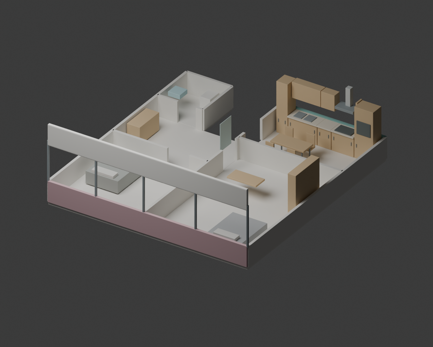 Maqueta interpretativa 3D del interior de un inmueble de ERC