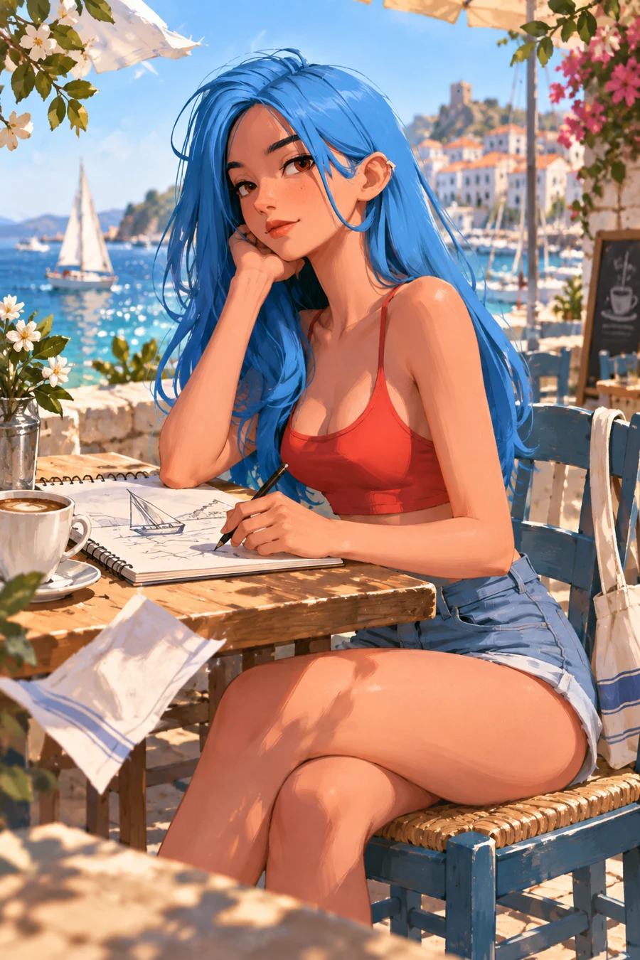 Imagen inicial generada para El dibujo y la brisa